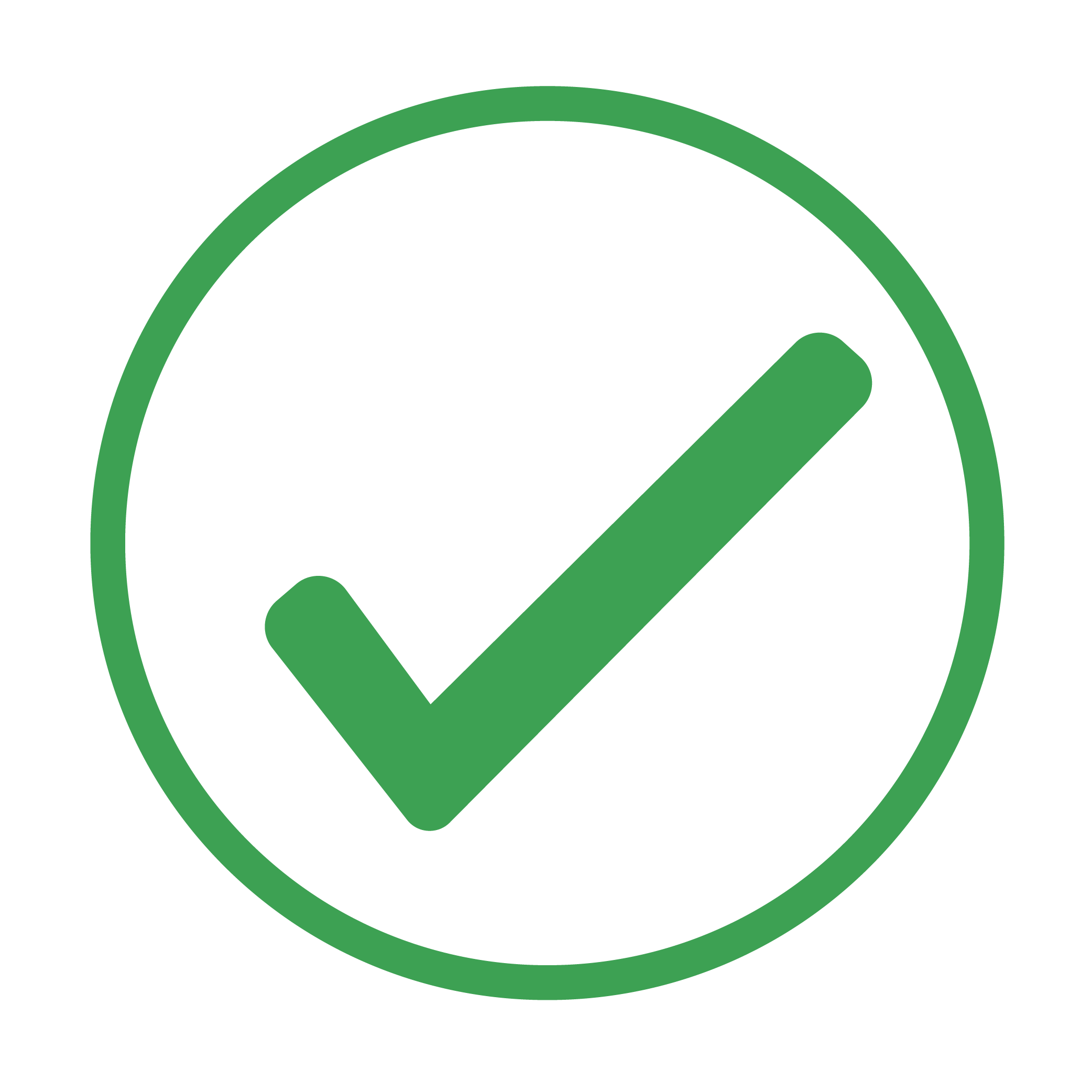 green icon of a checkmark